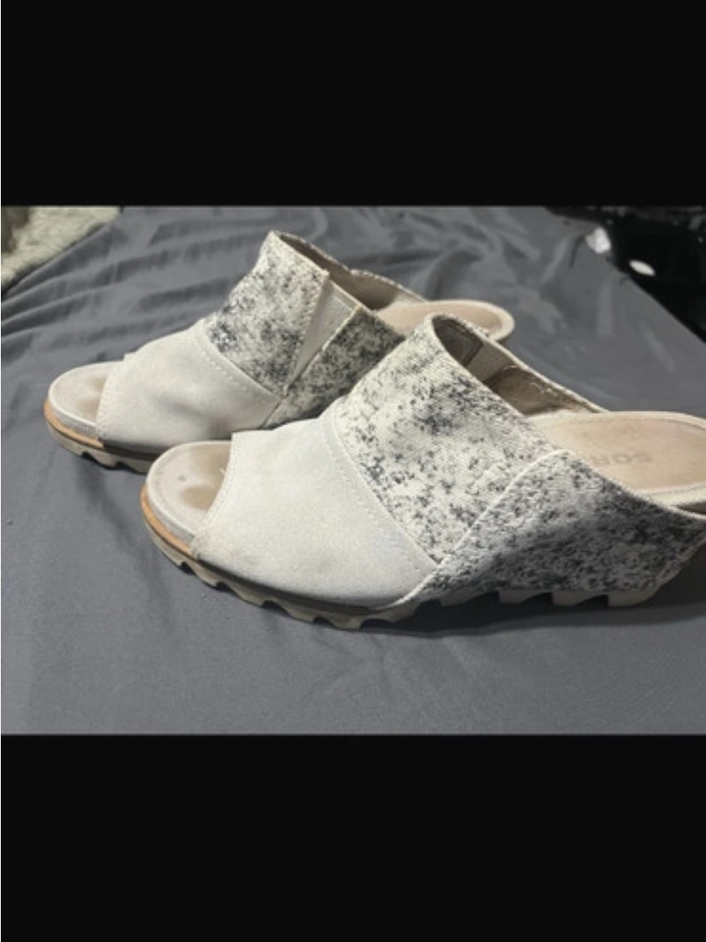 Sorel Women's Gray Open-Toe Slip-On Mules